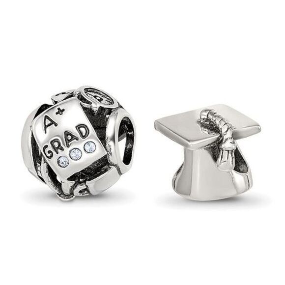New Sterling Silver Reflections Graduation Boxed Bead Set - Picture 1 of 4